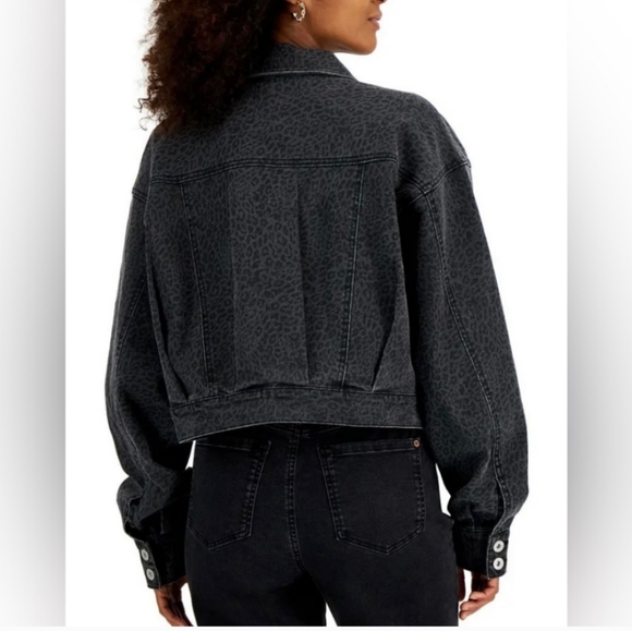 INC Black Denim Jacket - Picture 2 of 2